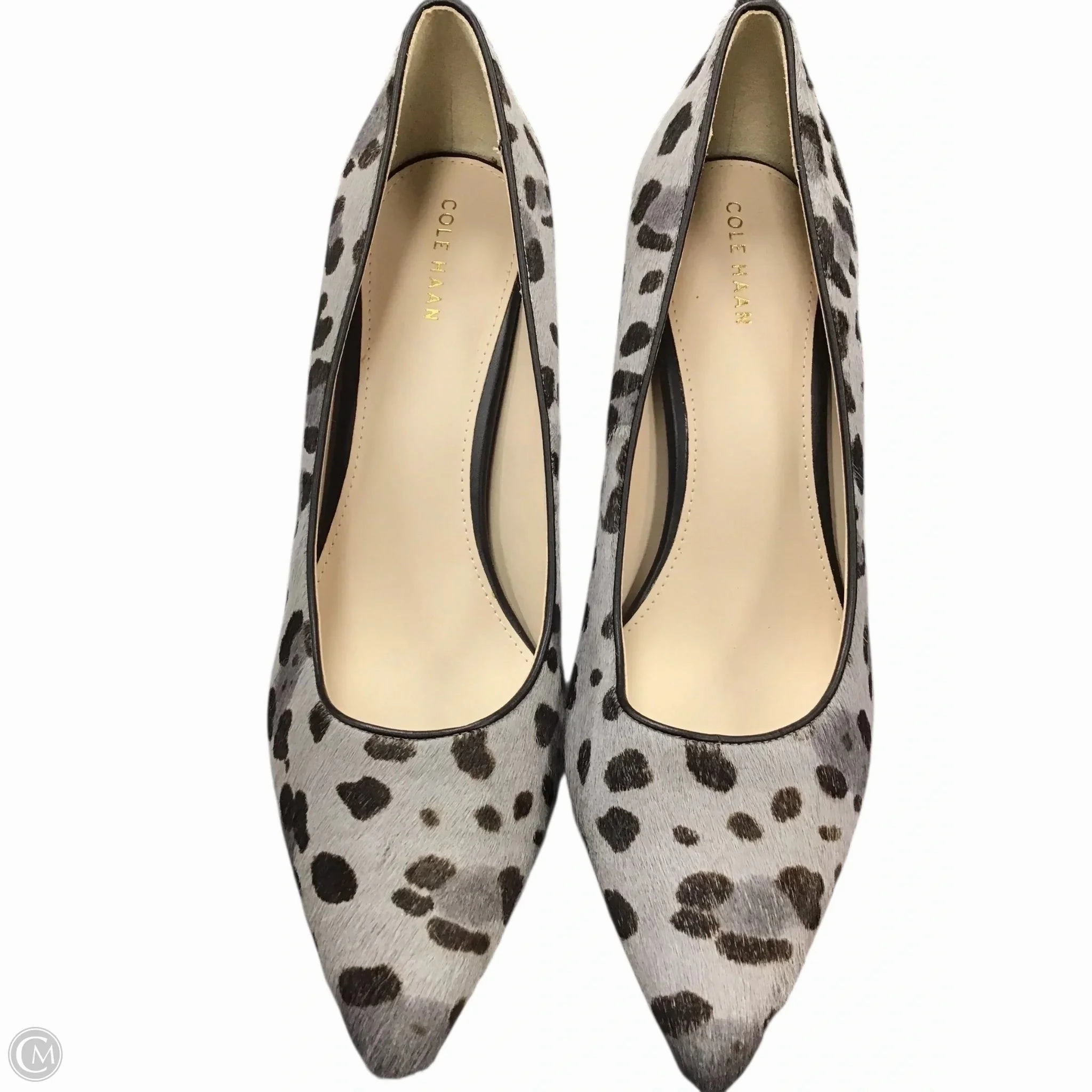 Shoes Heels Kitten By Cole-haan In Animal Print, Size: 8.5 Slingback Peep Toe High Heels