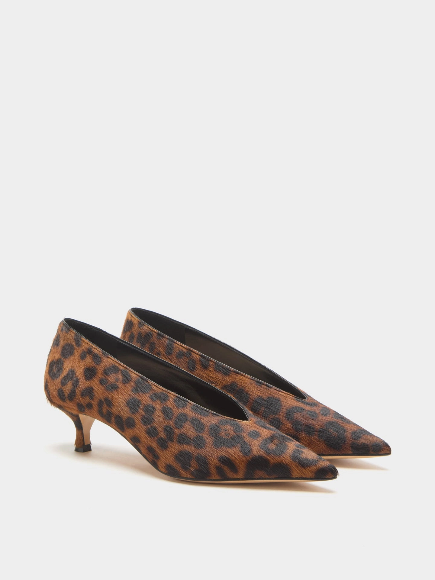 High Heels Boot Babouche Kitten / Leopard Calf Hair