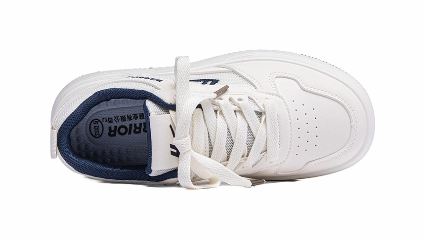 Warrior Abrasion Resistant Breathable Low Top Skateboard Shoes Unisex Beige Dark Blue Best Casual Boat Shoes