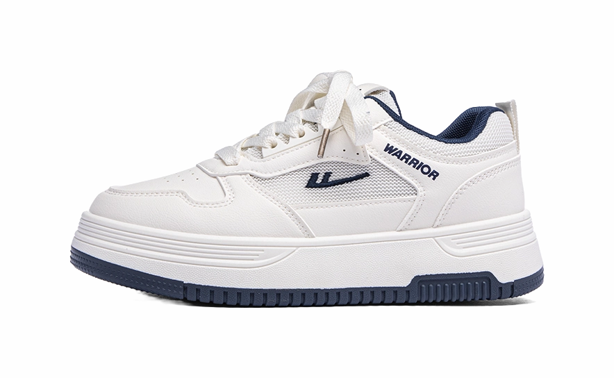 Jordan Cmft Low Casual Shoes Warrior Abrasion Resistant Breathable Low Top Skateboard Shoes Unisex Beige Dark Blue