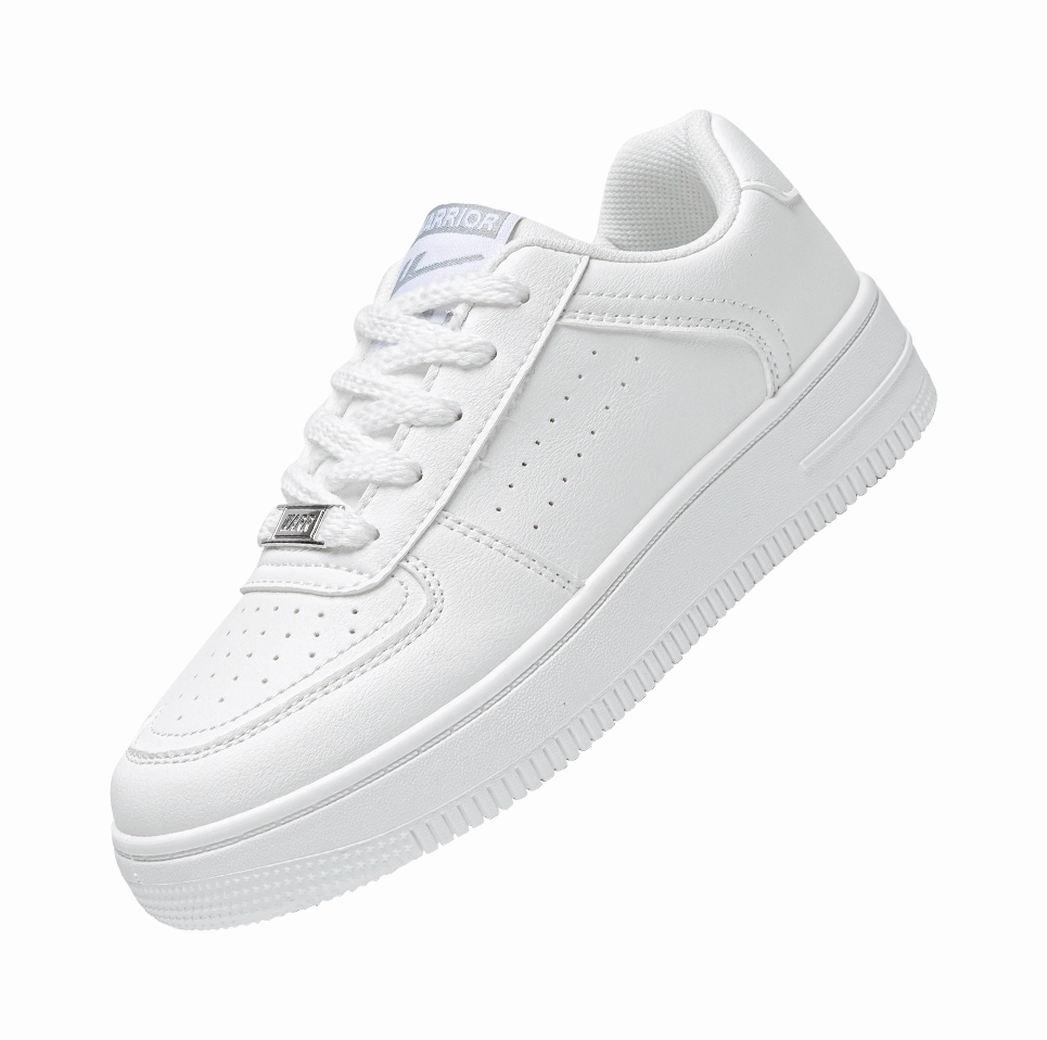 Warrior Slip Resistant, Abrasion Resistant, Breathable Low top Skateboard Shoes Unisex White Casual Shoes For Dress Pants