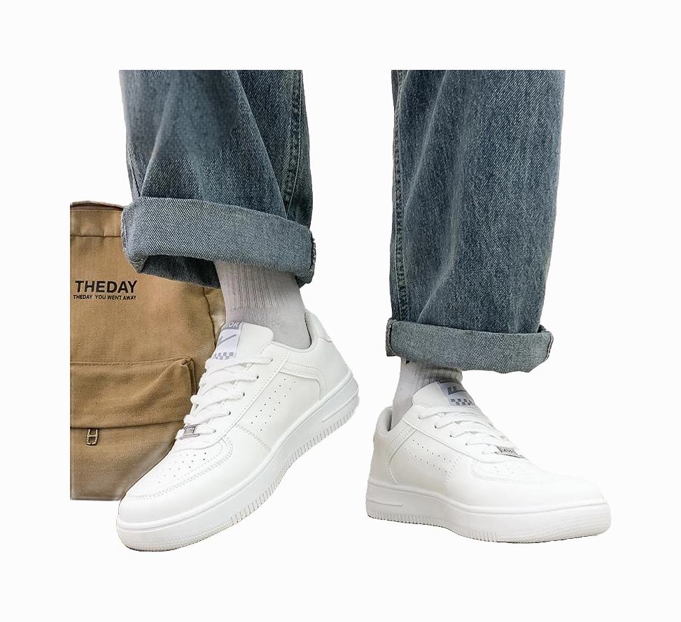 Warrior Slip Resistant, Abrasion Resistant, Breathable Low top Skateboard Shoes Unisex White Casual Boat Shoes
