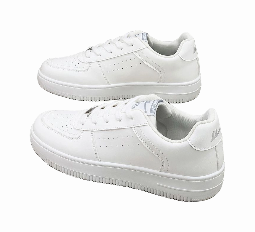 Skate Shoes Casually Warrior Slip Resistant, Abrasion Resistant, Breathable Low top Skateboard Shoes Unisex White