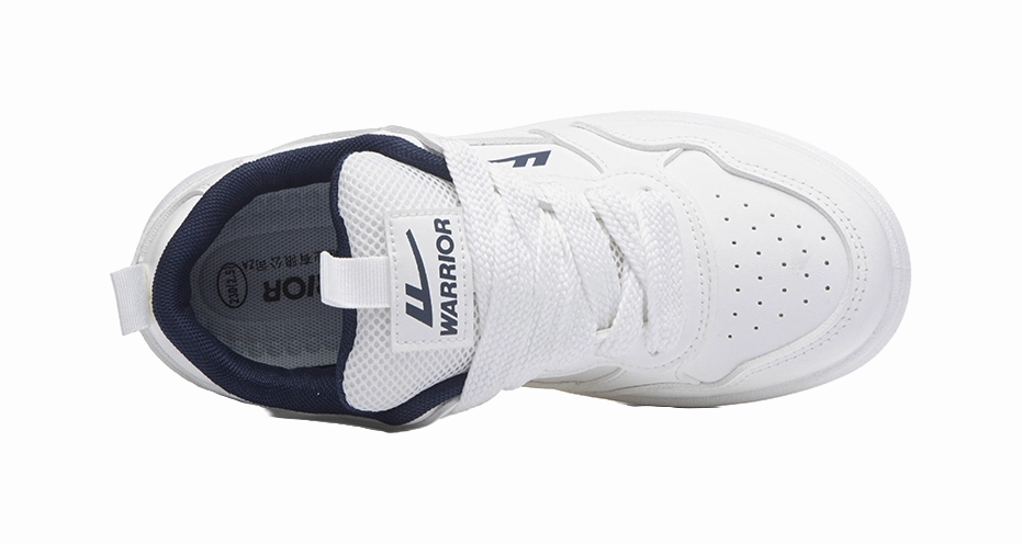 Melson Volgo Slip-on Casual Shoe Warrior Slip Resistant Abrasion Resistant Low top Skateboard Shoes Unisex White Dark Blue