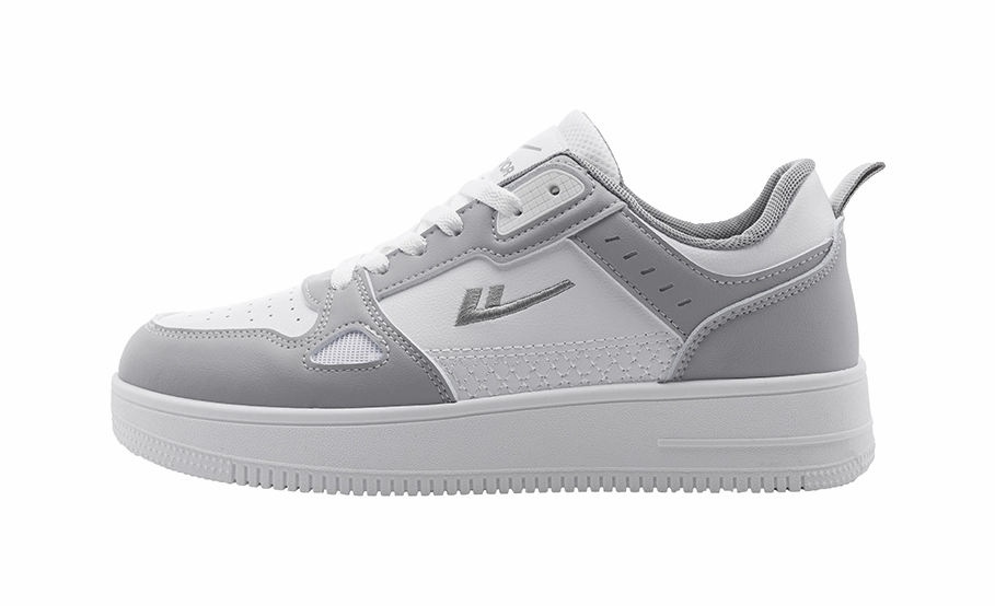 Thins Casual Shoes Warrior White Sneakers Abrasion Resistant, Lightweight, And Breathable Low top Skateboard Shoes Unisex White Gray