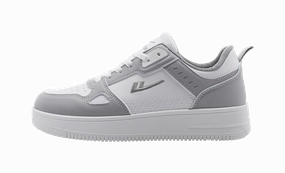 Plantar Fasciitis Casual Shoes Warrior White Sneakers Abrasion Resistant, Lightweight, And Breathable Low top Skateboard Shoes Unisex White Gray