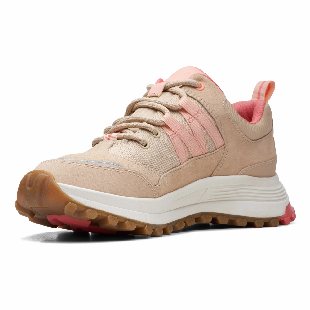 Trail Running Shoes Ranking Clarks ATLTrekPathGTX Light Sand Combi Sneaker (Women's)