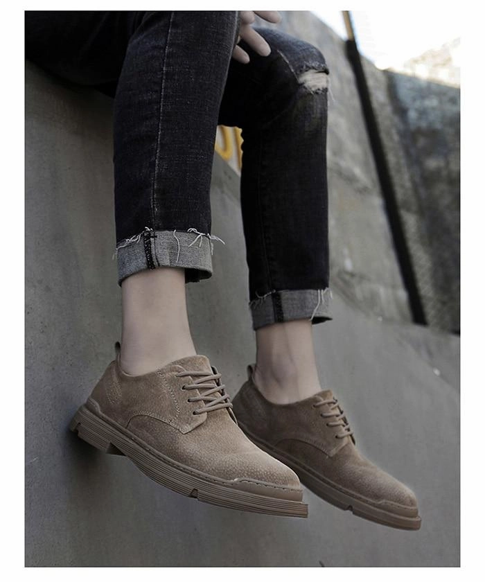 Flat Block Heel Shoes West Louis Stylish London Flat Leather Shoes