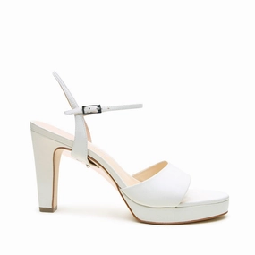 White Lo Platform   Amal Strap Knee High Boots Platform Heel