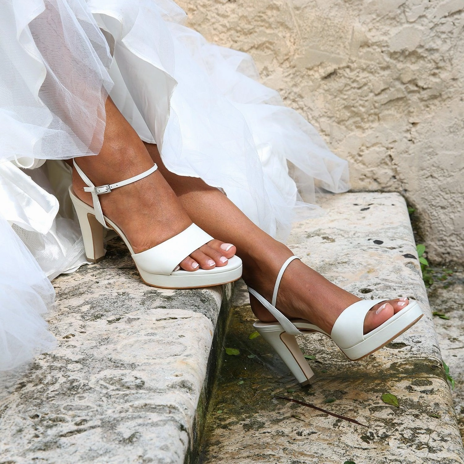 Heel Boots White Lo Platform   Amal Strap