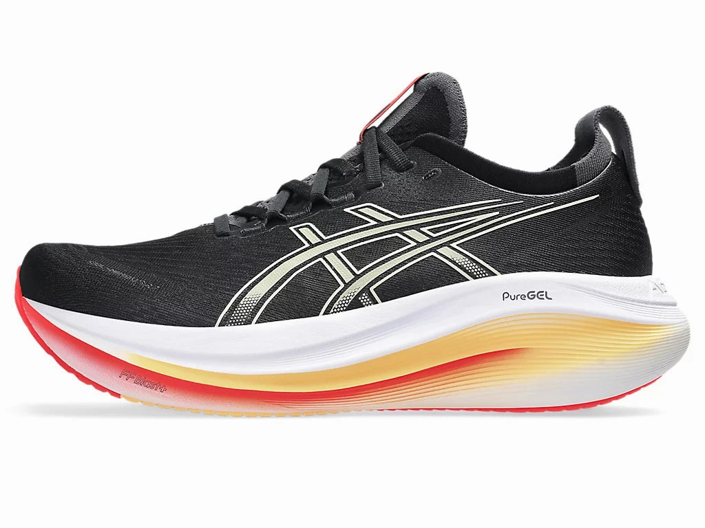 Men's ASICS  Gel-Nimbus 27 - Black/Khaki Asics 4e Running Shoes