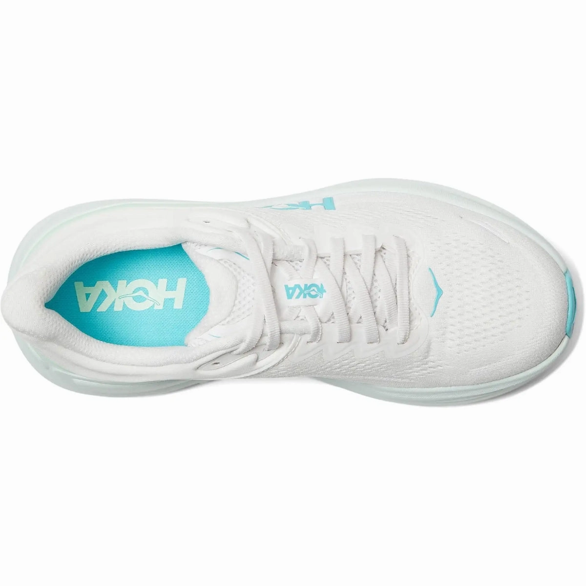 Women's - HOKA Bondi 9 - Frost/Cielo Blue Cool Combat Boots