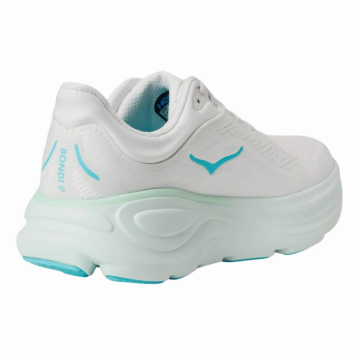 Women's - HOKA Bondi 9 - Frost/Cielo Blue Combat Boots Model