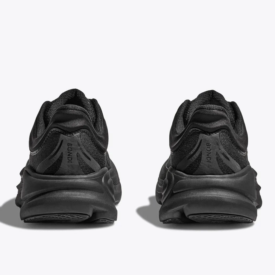 Women's - HOKA Bondi 9 Wide - Black/Black Harley Platform Combat Boot