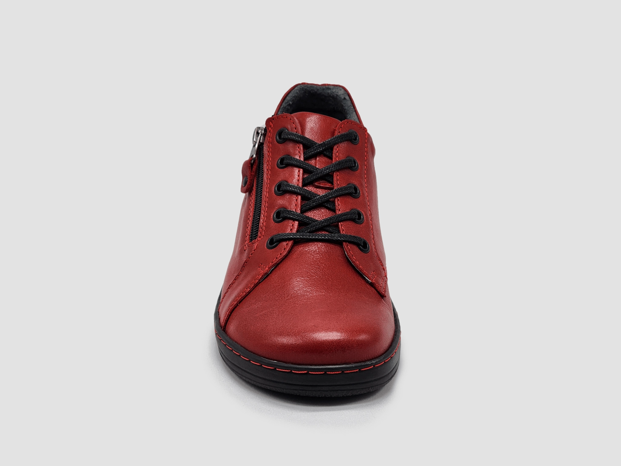 Women's Dr Wellness Zip-Up Leather Shoes - Red Ffxiv Casual Shoes