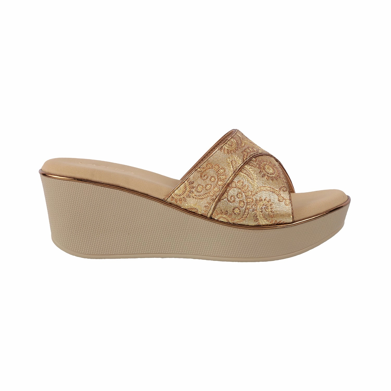 Women's Ethnic Brocade Wedge Sandals (5028)