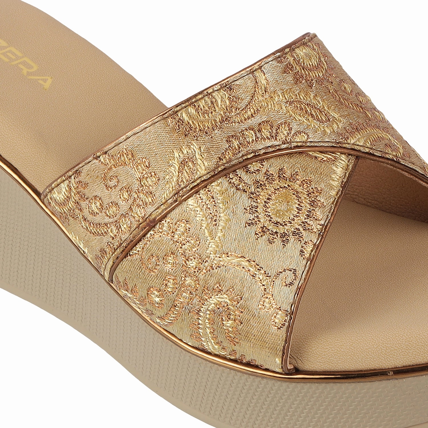 Women's Ethnic Brocade Wedge Sandals (5028) High Heel Shoes Games