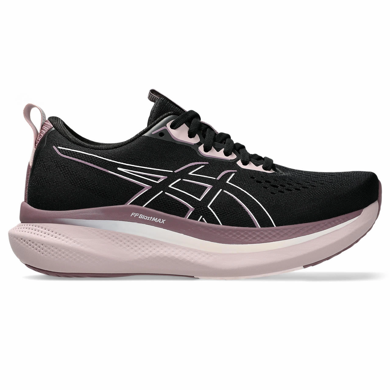 WOMEN'S GLIDERIDE MAX - B -  001 BLACK/PALE PINK Shoes Similar To Asics Gel Kayano