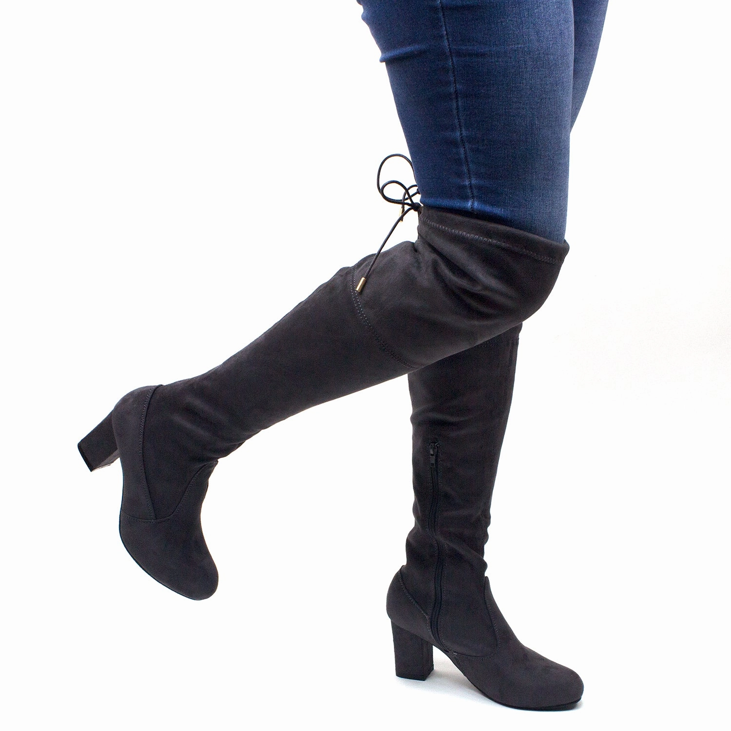Women's Miles-02 Faux Suede Over The Knee OTK Tall Riding Dress Boots Knee High Boots Style 2023