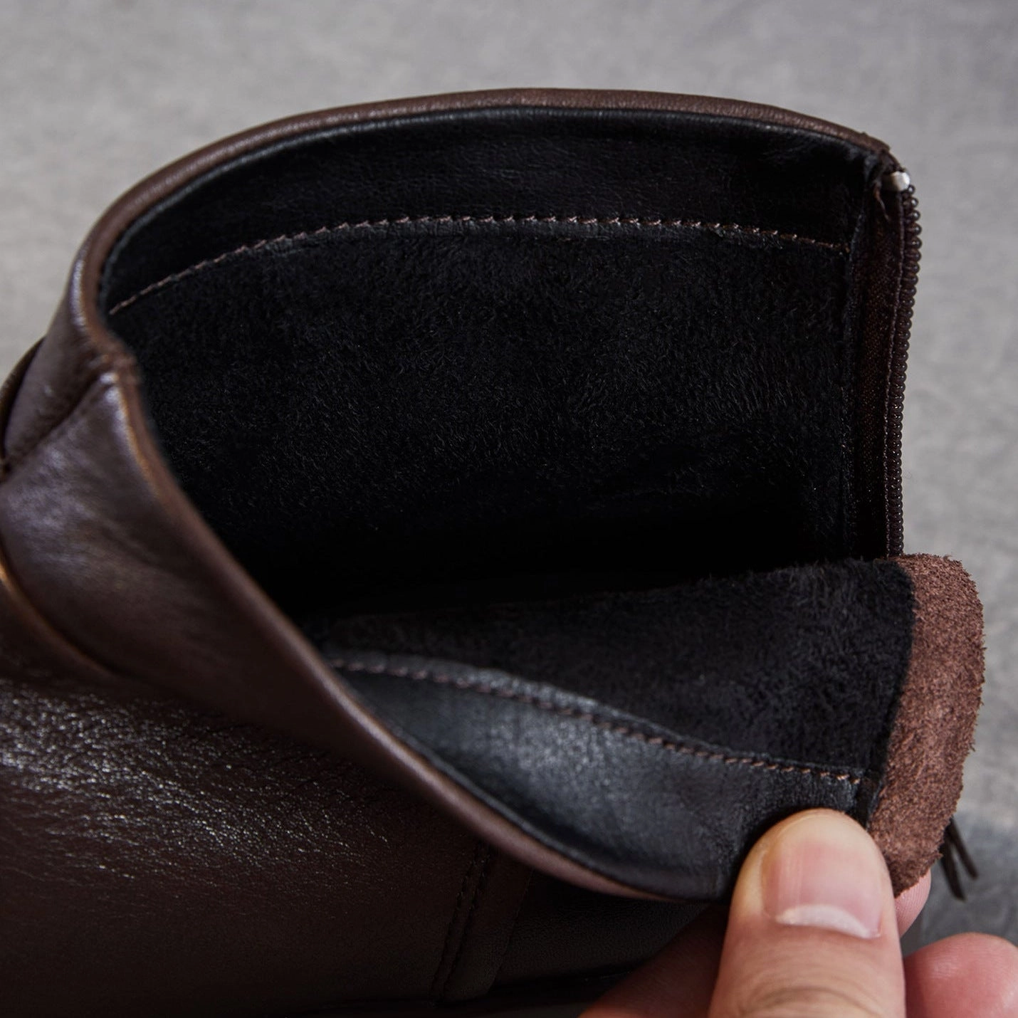 Combat Boots Outfits Summer Women's Minimalist Leather Furred Ankle Boots