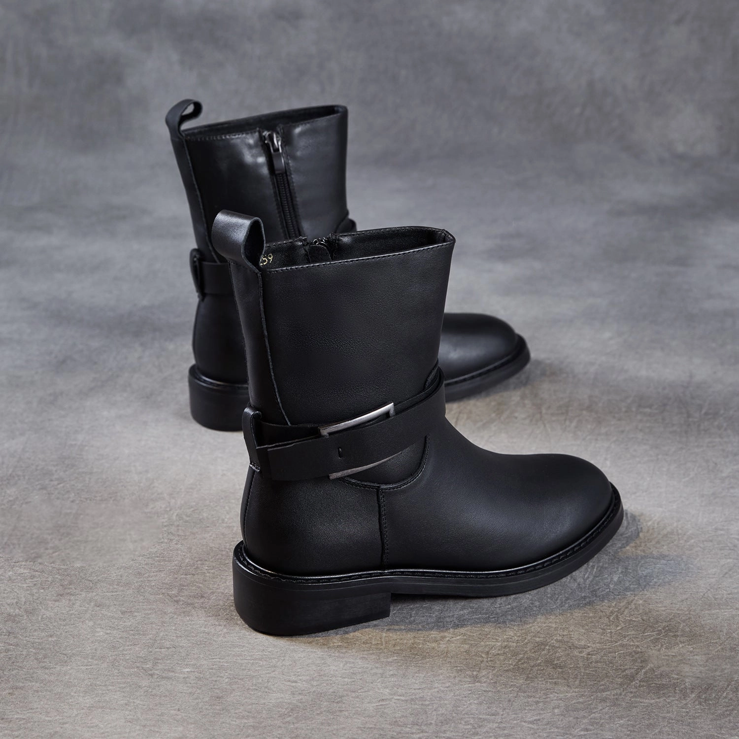 Leather Knee High Combat Boots → Leather Knee High Combat Boots Women's Minimalist Leather Winter Furred Boots