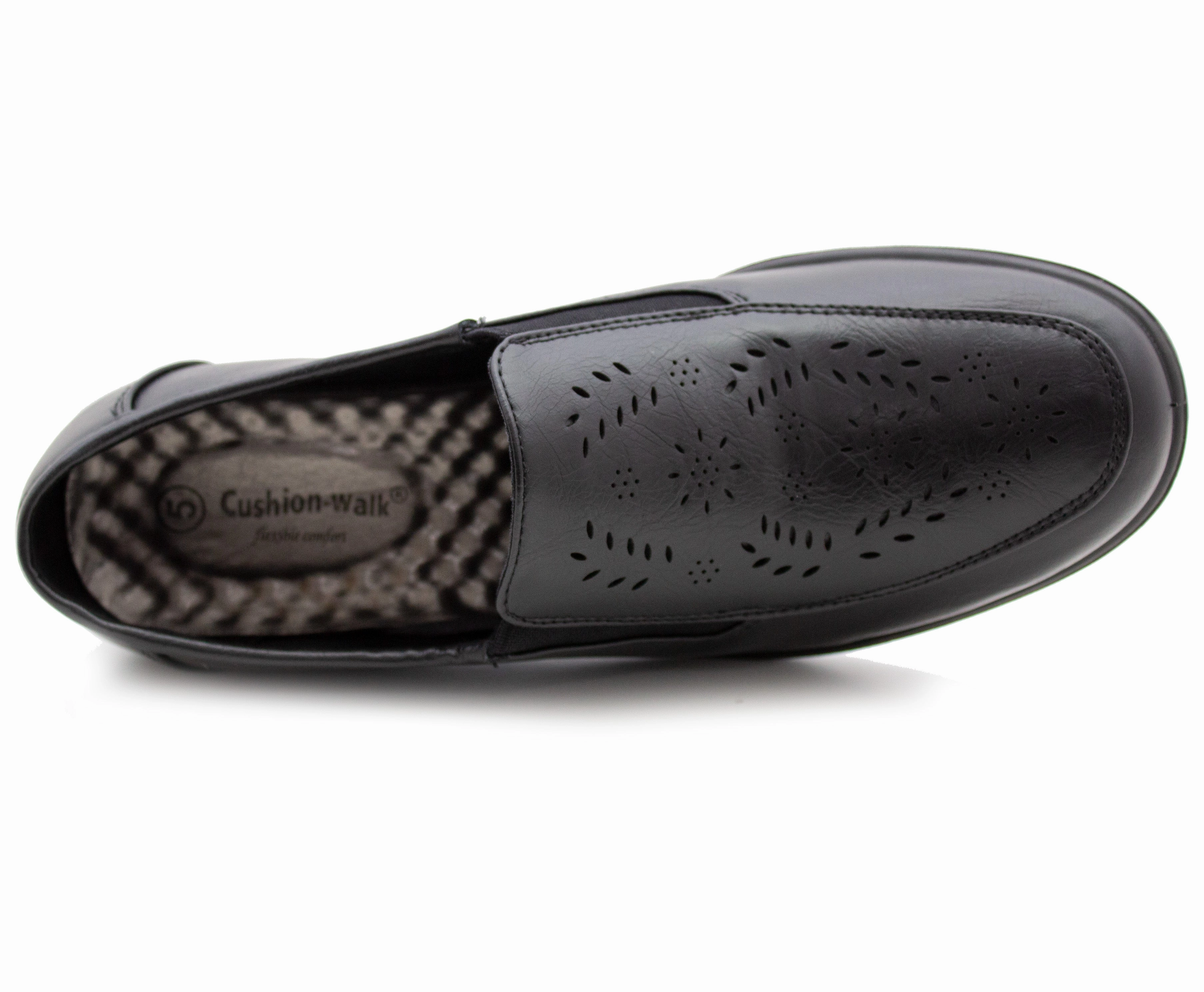 Clarks Round-toe Slip-on Casual Shoes Womens Black Loafers Low Wedge Heel Slip On Office Shoes Formal Smart Casual Pumps