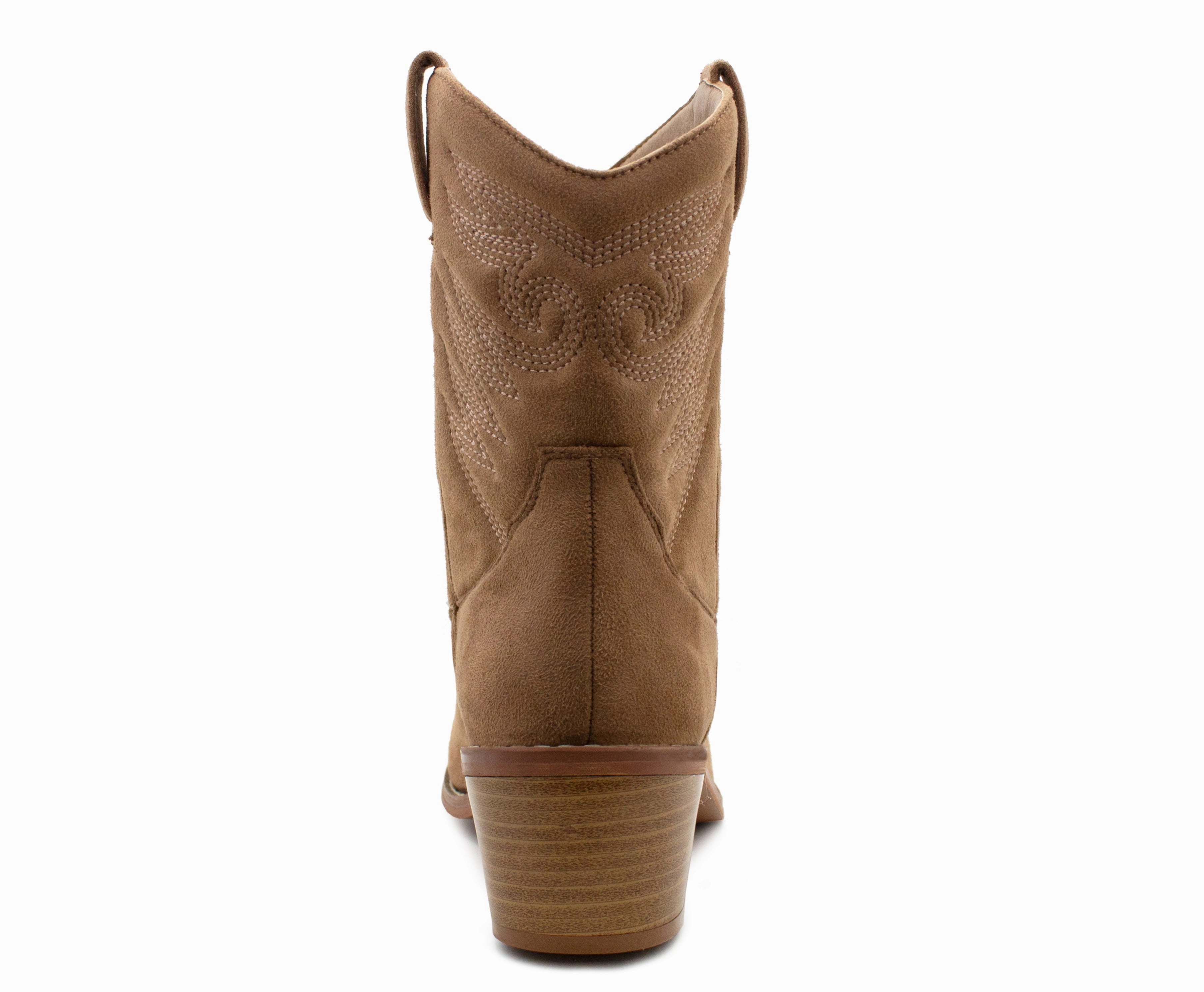 Womens Cowboy Boots Mid Calf Western Taupe Faux Suede Leather Embroidered Cowgirl Boot Pull On Block Heel Pointed Toe Boots Combat Boots Pretty Little Thing