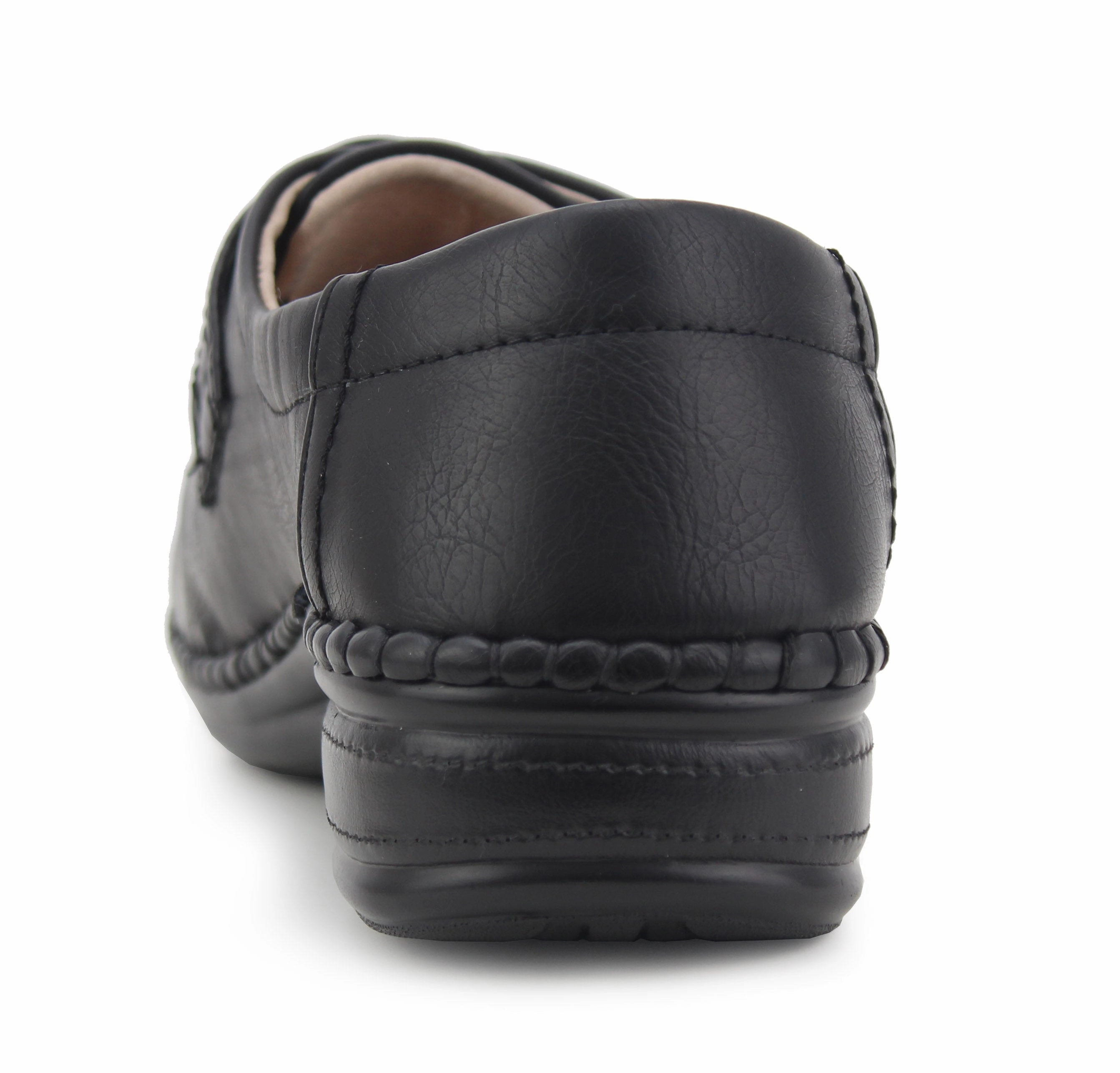 Casual Bicycle Shoes Womens Ladies Extra Wide Fitting EEE Touch Fasten Strap Leather Lined Office Formal Loafers Shoes