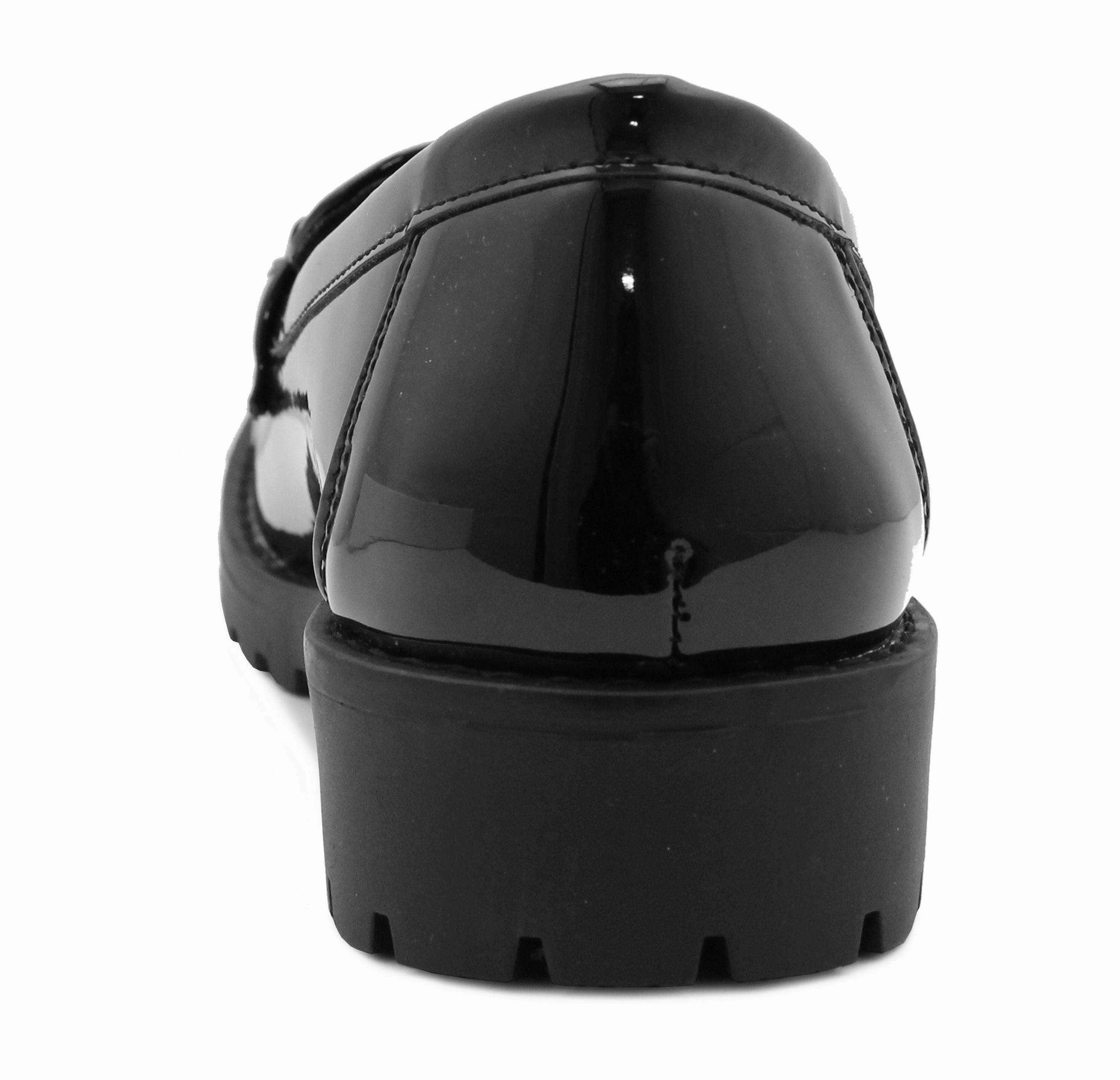 Top Casual Womens Slip On Loafers Golden Buckle Tassel Decor Ladies Smart Casual Formal Business Work Uniform Shoes