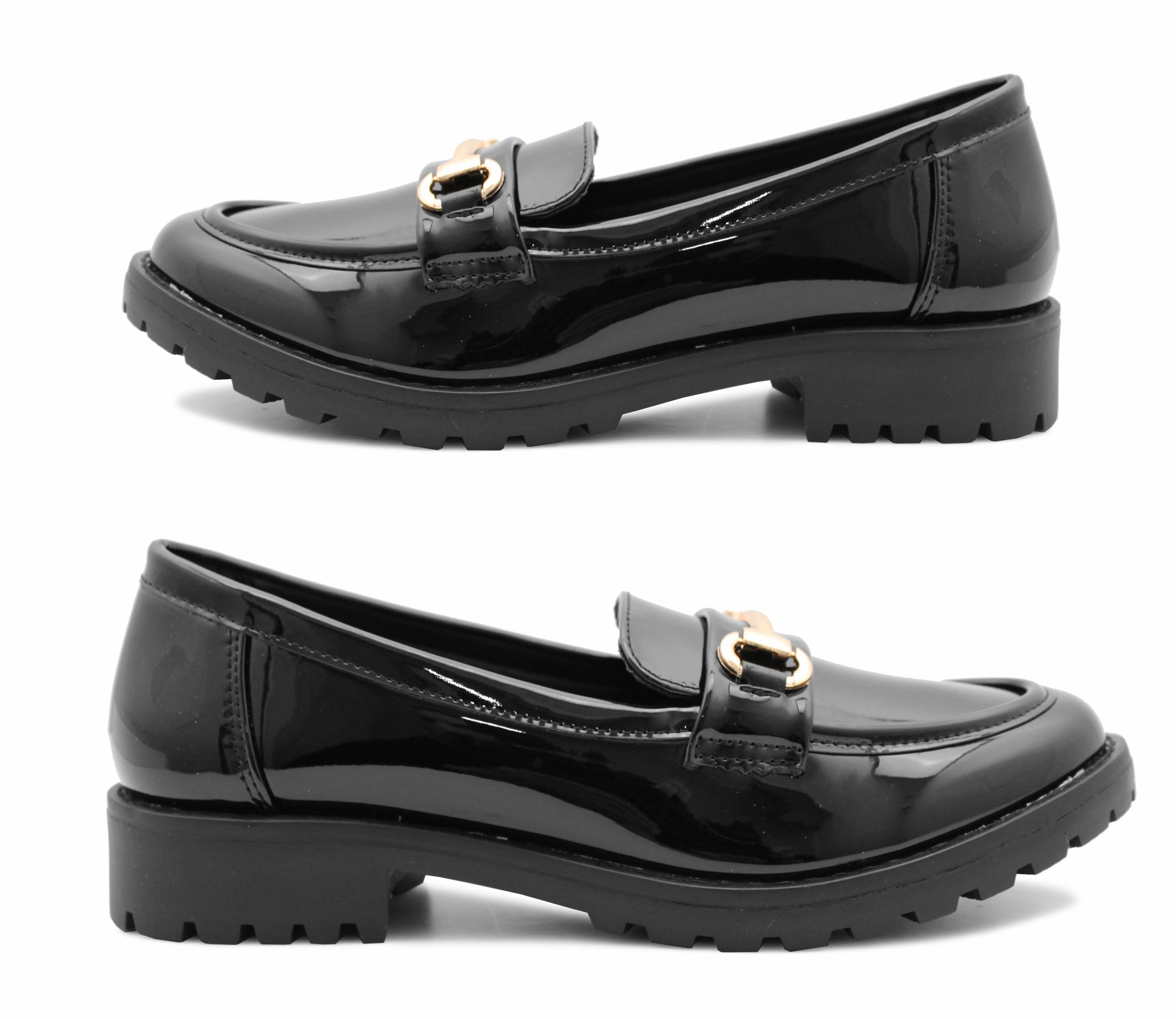 Womens Slip On Loafers Golden Buckle Tassel Decor Ladies Smart Casual Formal Business Work Uniform Shoes 2024 Casual Shoe Trends