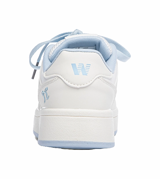 Best Casual Shoes High Arches Warrior Abrasion Resistant Height Increasing Low Top Skateboard Shoes Women's Ecru Light Blue