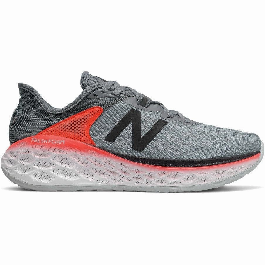 How To Loose Lace New Balance 574 Men's New Balance Fresh Foam More v2, Gunmetal/Neo Flame/Black, 11.5 D Medium