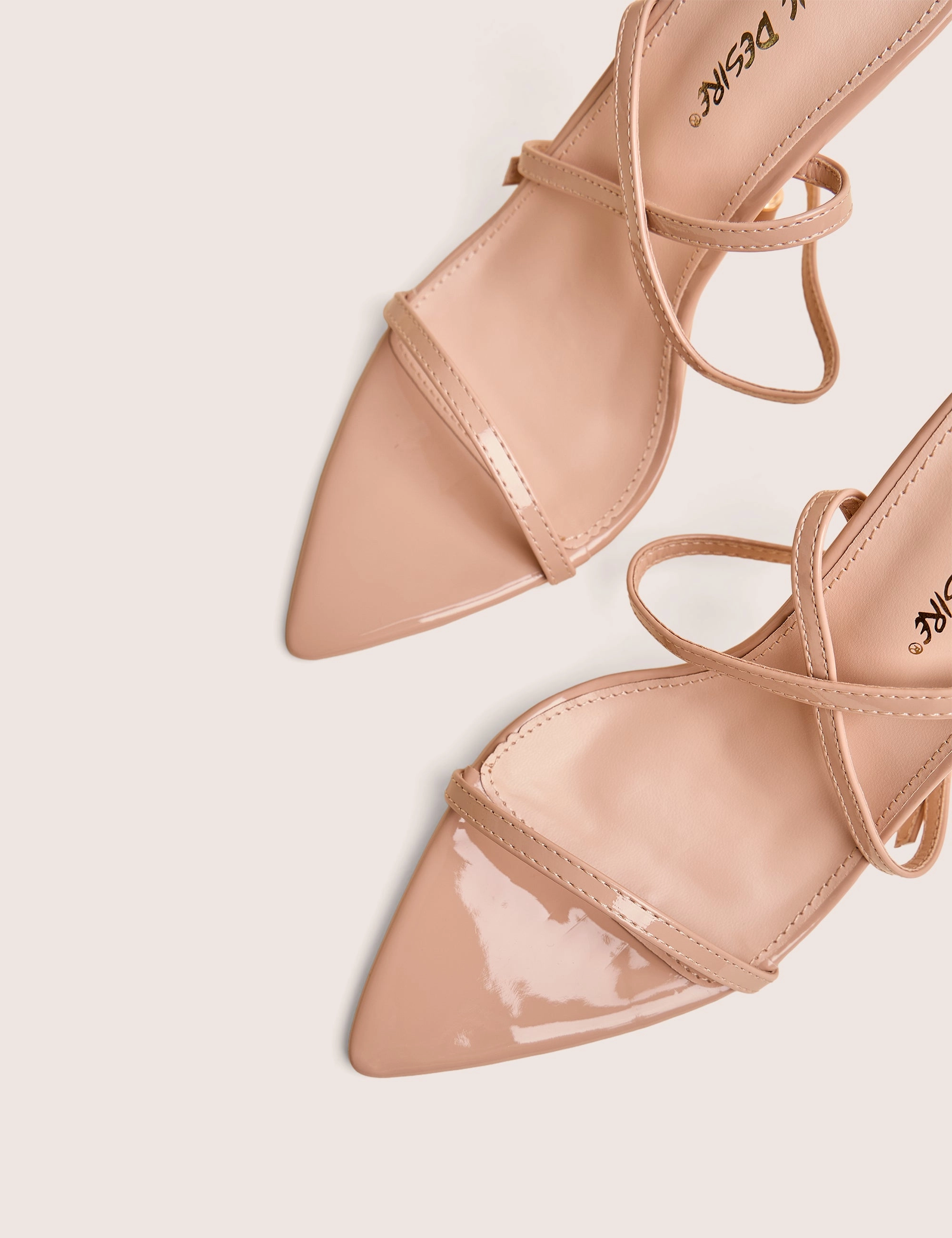 Legacy Nude Barely There Pointed Toe Gold Stiletto Heels Stuck In High Heels