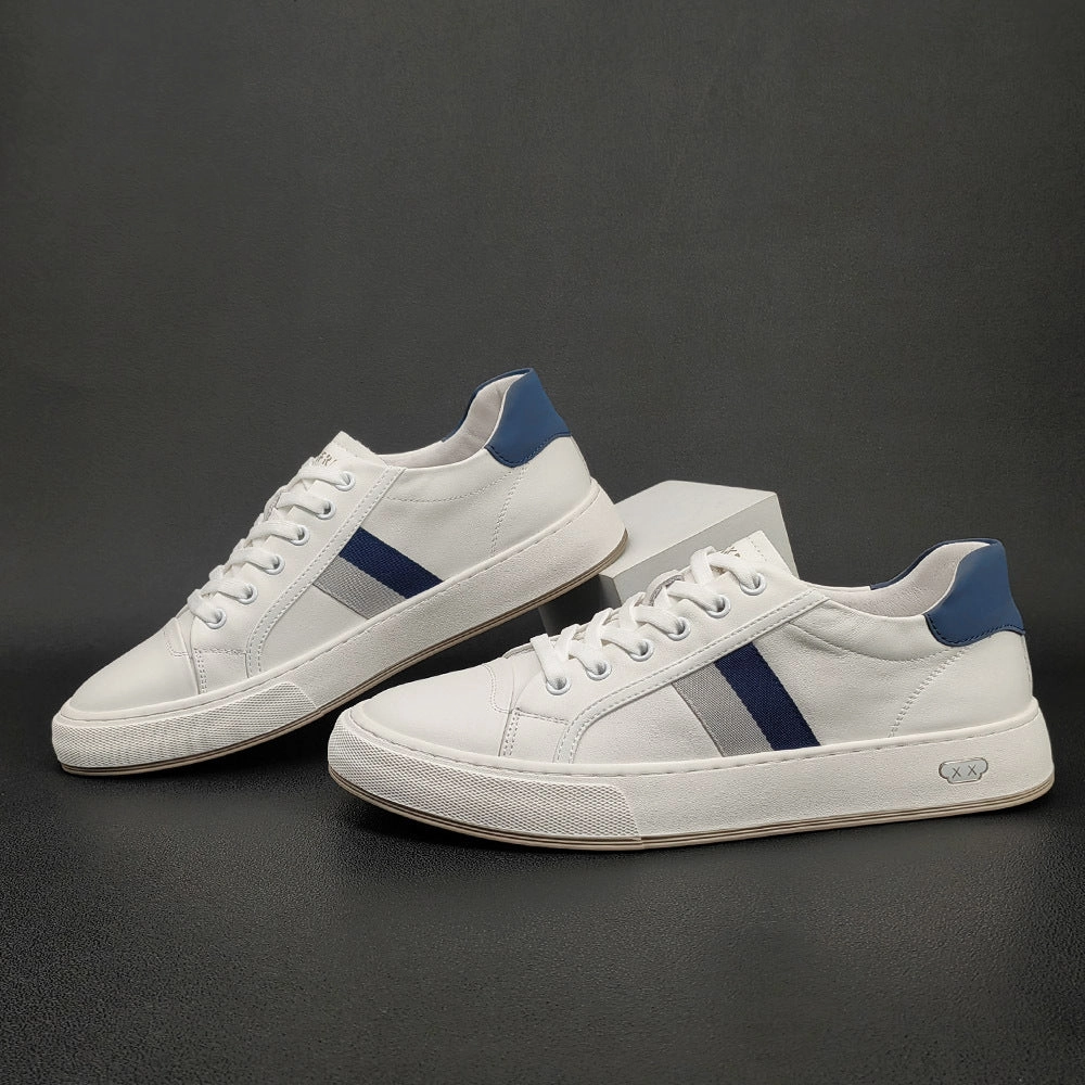 Attire Flat Shoes Men Fashion Casual Leather Flat Court Sneakers